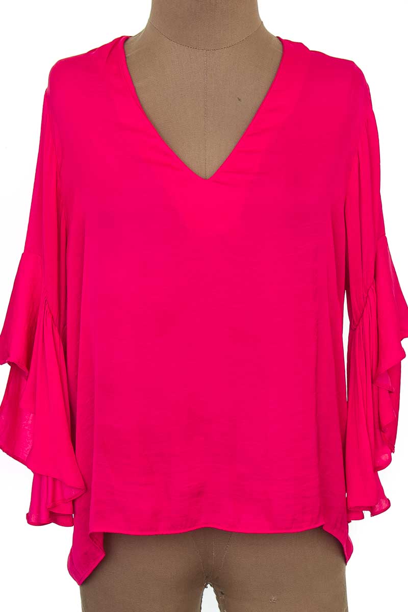 blusa fucsia zara