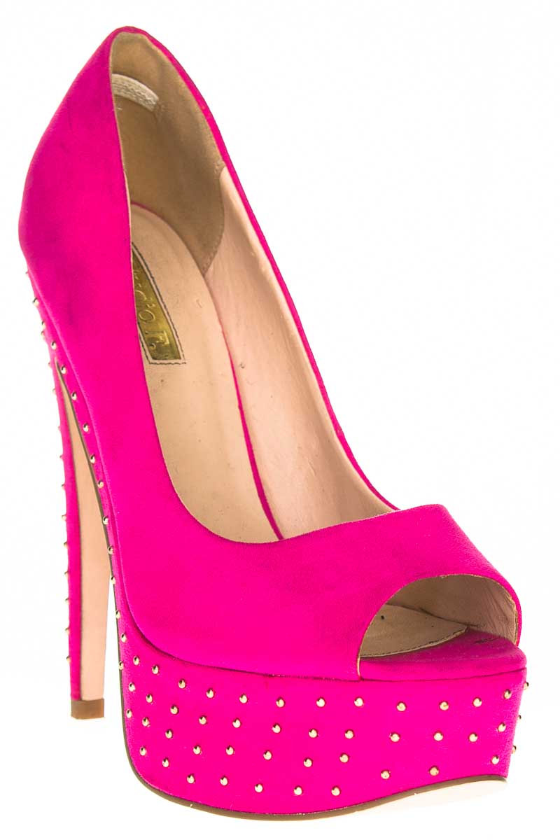 zapatos fucsia tacon
